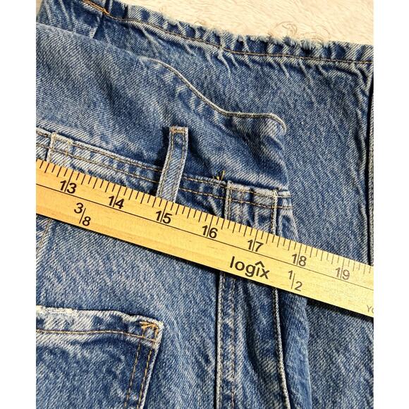 Free People We the Free Barrel-Leg Overalls Slouchy wide-leg Size M Excellent - Picture 5 of 7